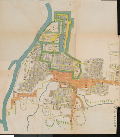 寛永8年久留米市街図　国立国会図書館蔵
