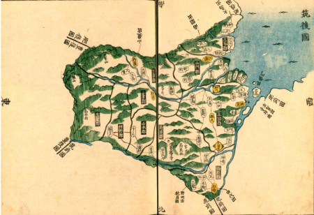 文政筑後国図　国立国会図書館蔵