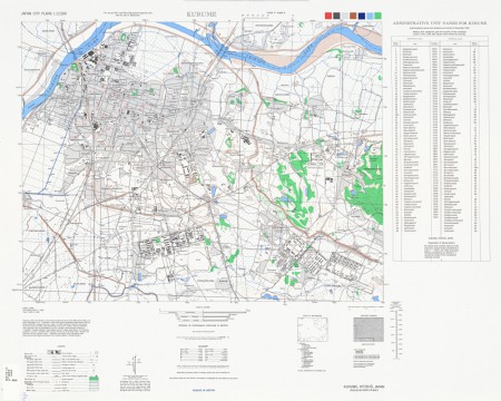 昭和20年アメリカ陸軍作成地図　　テキサス大学図書館蔵