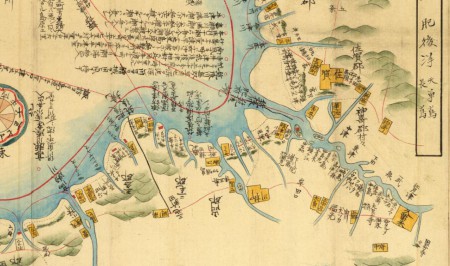 明治7年　大日本帝国海量測舟程全図　より抜粋